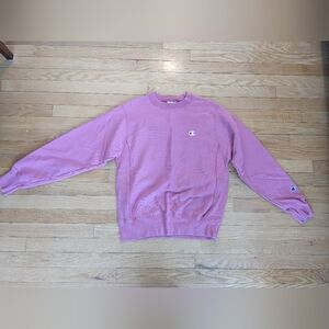 Vintage 90's Champion Reverse Weave Crew Neck Sweatshirt In Orchid